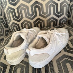 Adidas White and Cream Casual Sneakers